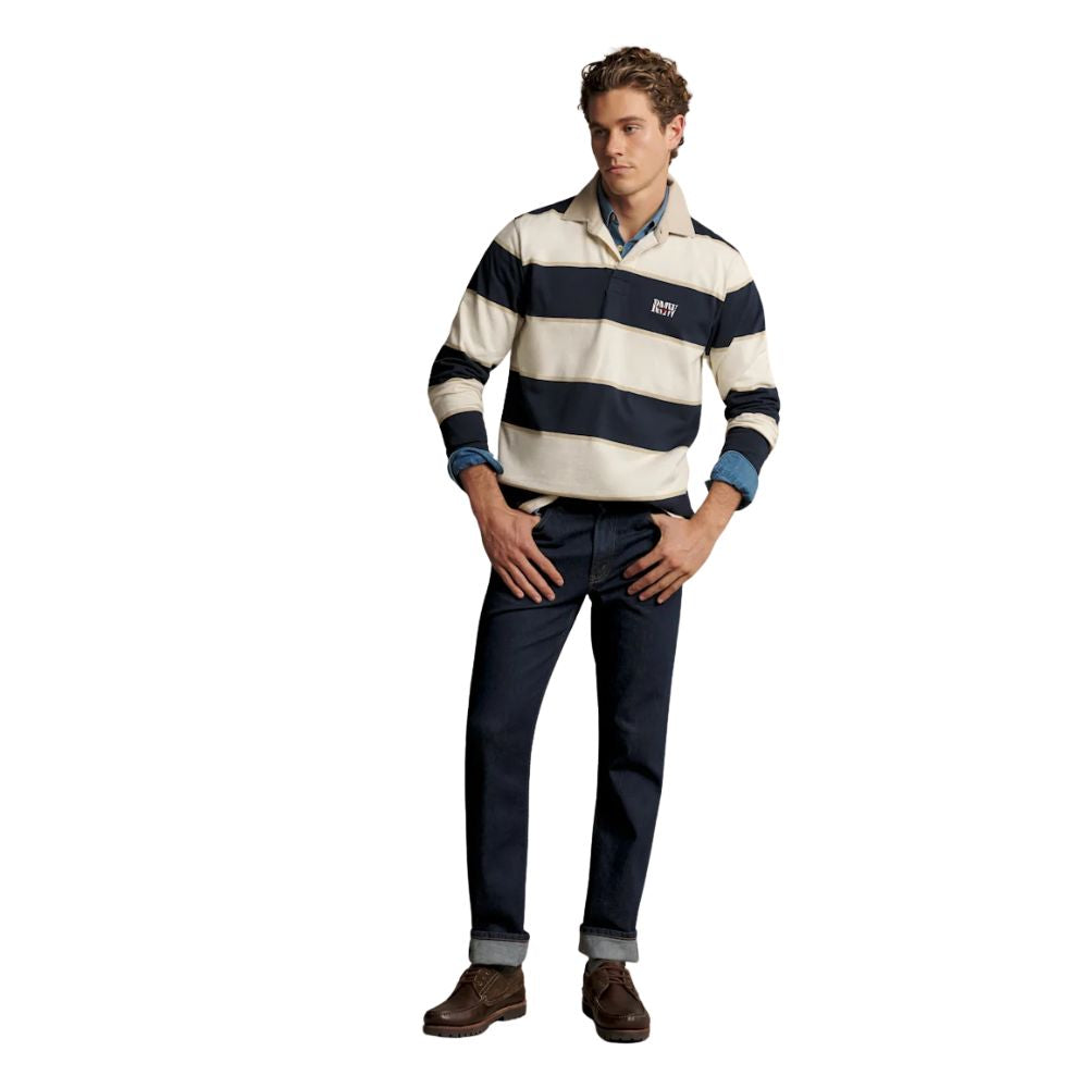 Balmain Stripe Rugby Ecru/Navy