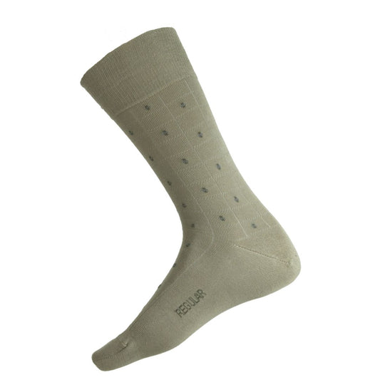 51C Mercerised Cotton Pattern Health Sock - Check Spot