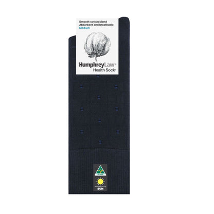 51C Mercerised Cotton Pattern Health Sock - Check Spot