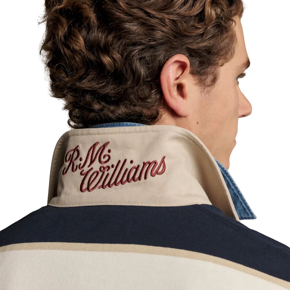 Balmain Stripe Rugby Ecru/Navy
