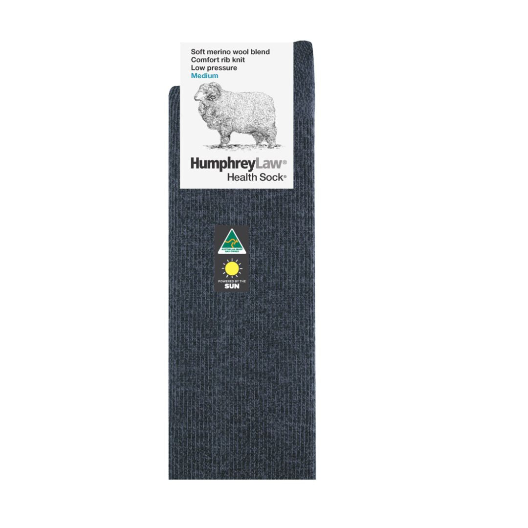 69C Merino Wool Ribbed Health Sock