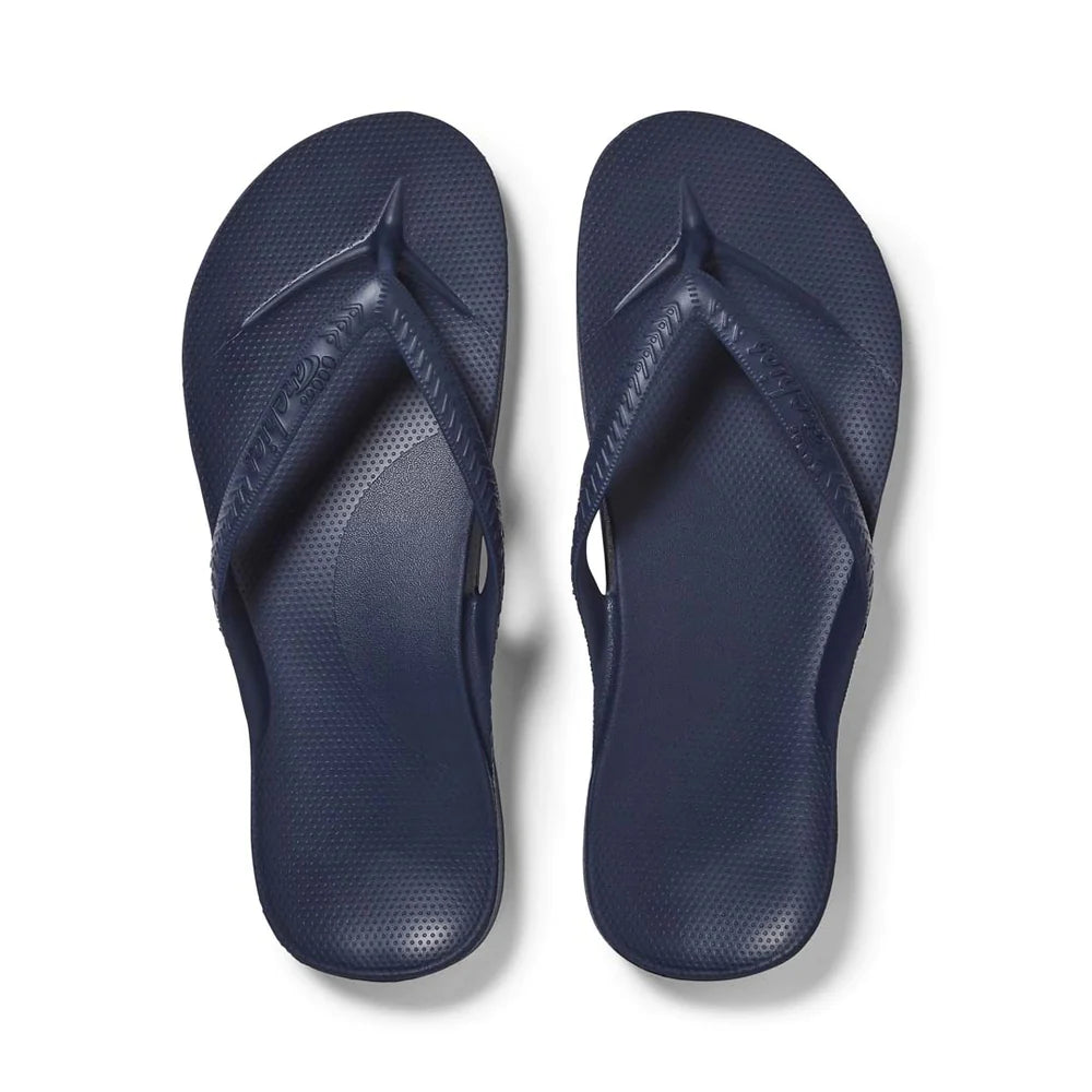 Archie's Navy Arch Support Orthotic Thongs