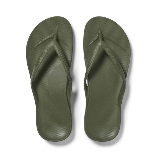 Archies Arch Support Thongs in Khaki