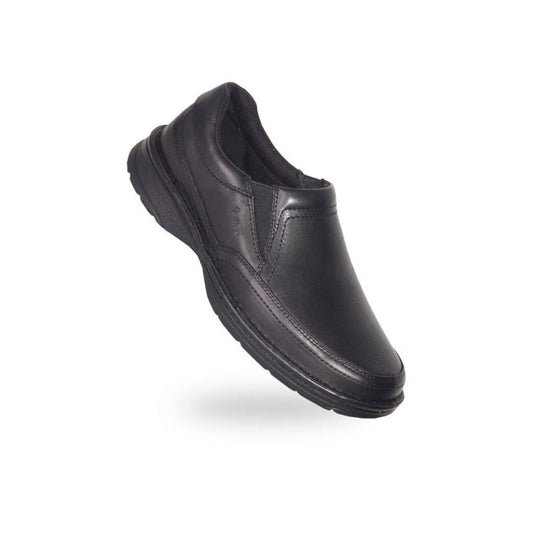 Accord Slip-on Comfort Walker - Black 7 Black Mens Shoes by Slatters | The Bloke Shop