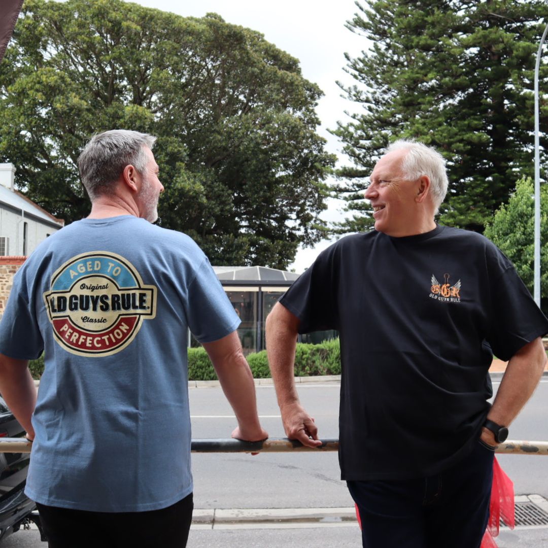 Aged to Perfection T-Shirt Indigo Marle Tee SS by Old Guys Rule OGR | The Bloke Shop