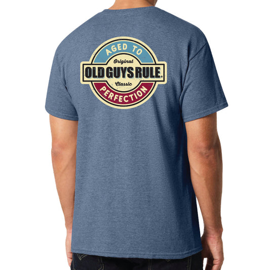 Aged to Perfection T-Shirt 3XL Heather Tee SS by Old Guys Rule OGR | The Bloke Shop