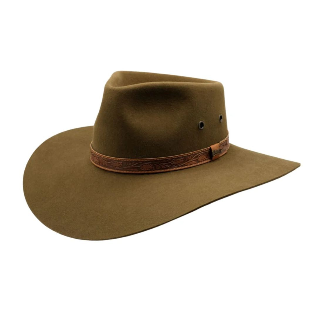 Akubra Territory - Santone 55 Khaki Hat Brim by Akubra | The Bloke Shop