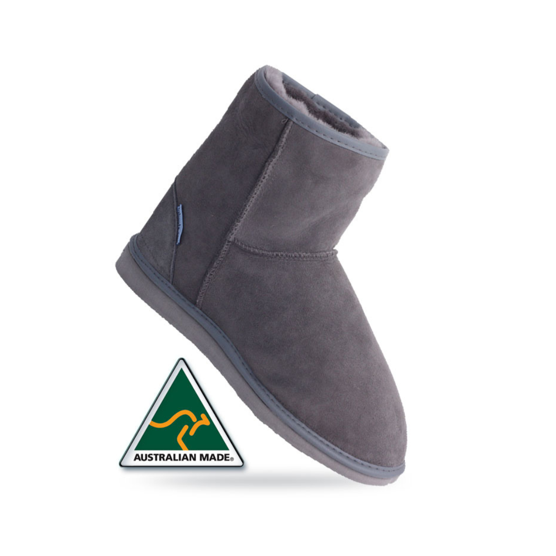 Australian made blue sheep ankle ugg boots in charcoal grey