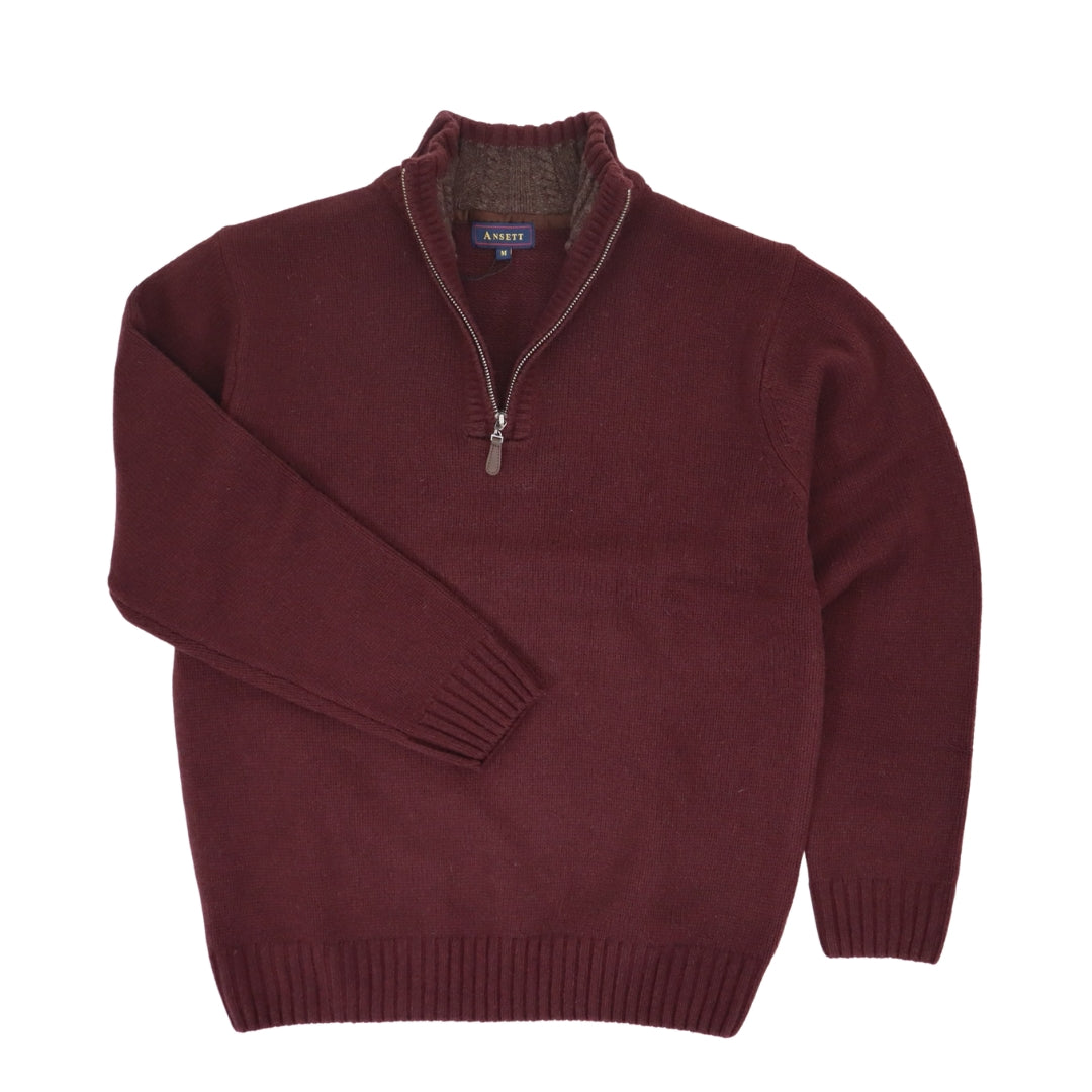 Ansett Knitwear Lambswool Half Zip - Mens Wool Jumper – The Bloke Shop