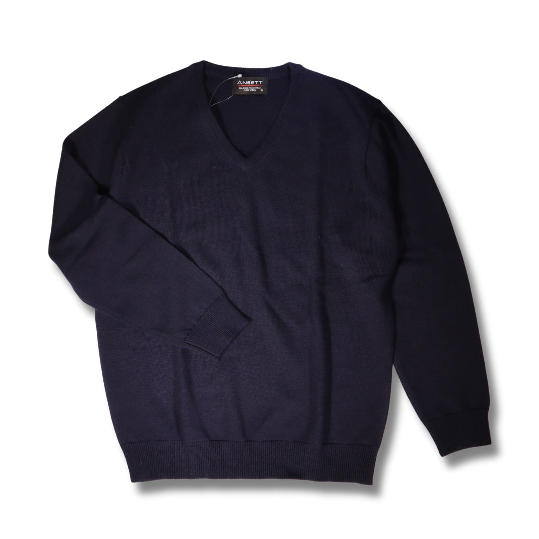 Ansett Superwash Wool V-Neck Jumper