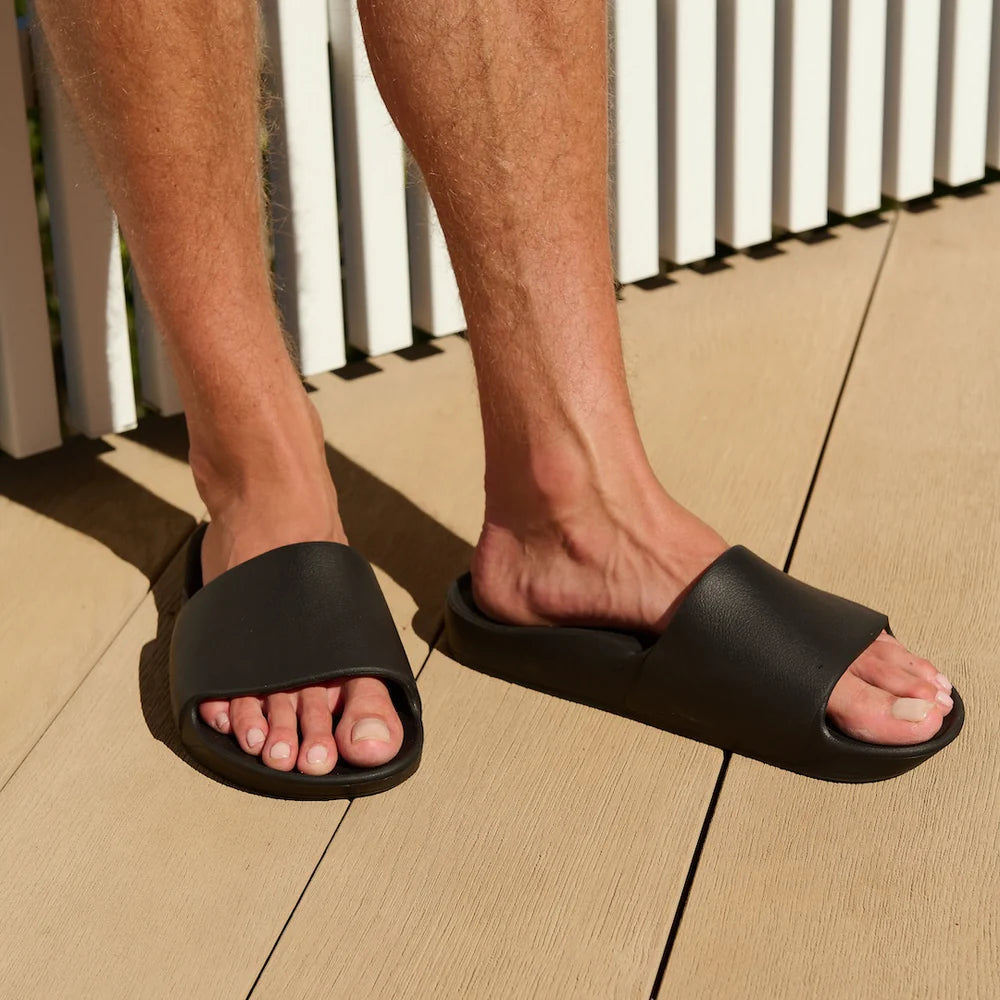 Archies Slides - Black Black Slide by Archies | The Bloke Shop