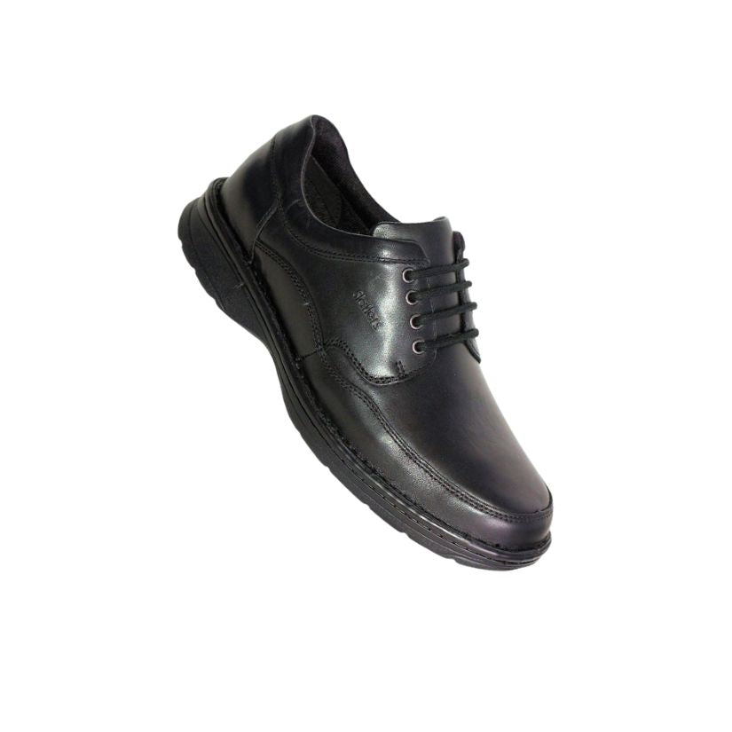 Award Lace-Up Comfort Walker - Black 7 Black Mens Shoes by Slatters | The Bloke Shop