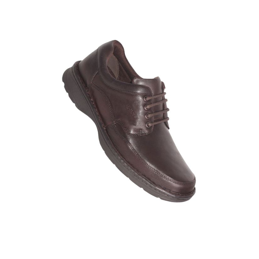 Award Lace-Up Comfort Walker - Black 10 Teak Mens Shoes by Slatters | The Bloke Shop