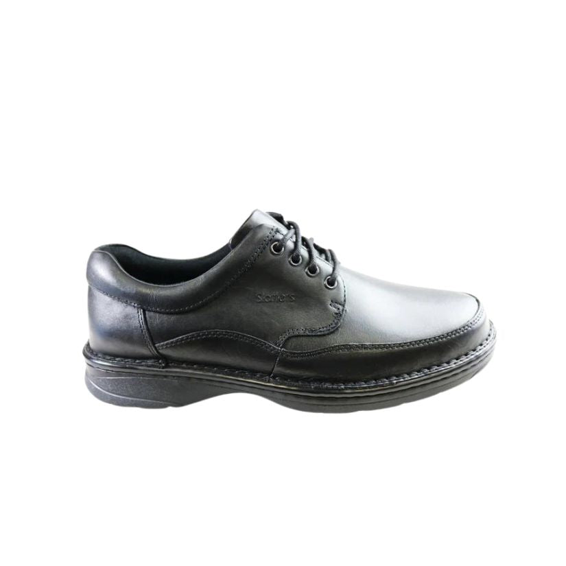 Award Lace-Up Comfort Walker - Black Mens Shoes by Slatters | The Bloke Shop