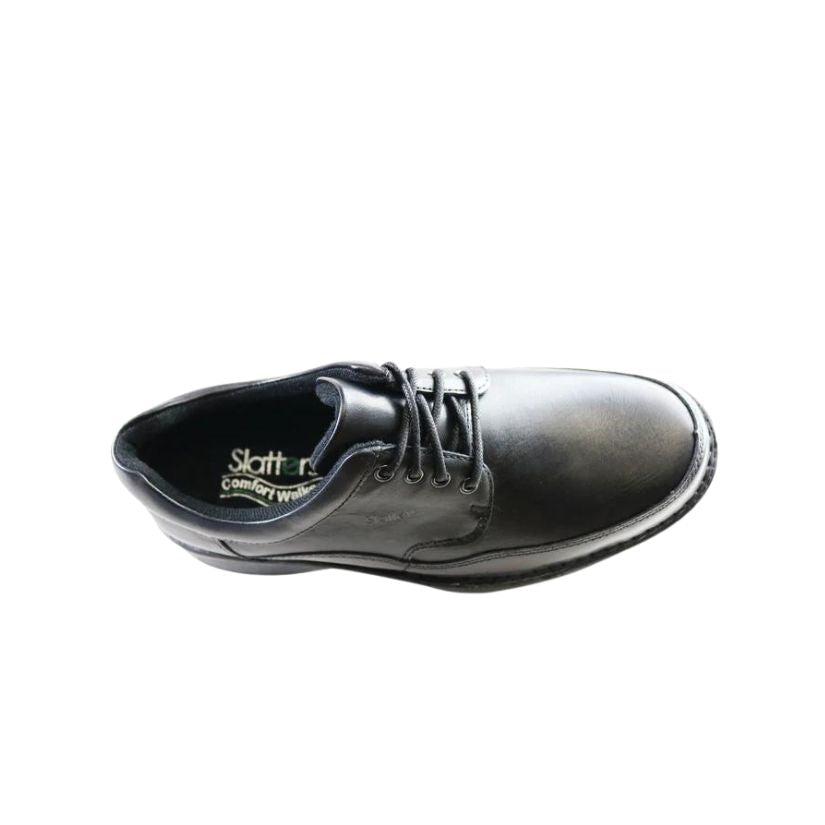 Award Lace-Up Comfort Walker - Black Mens Shoes by Slatters | The Bloke Shop