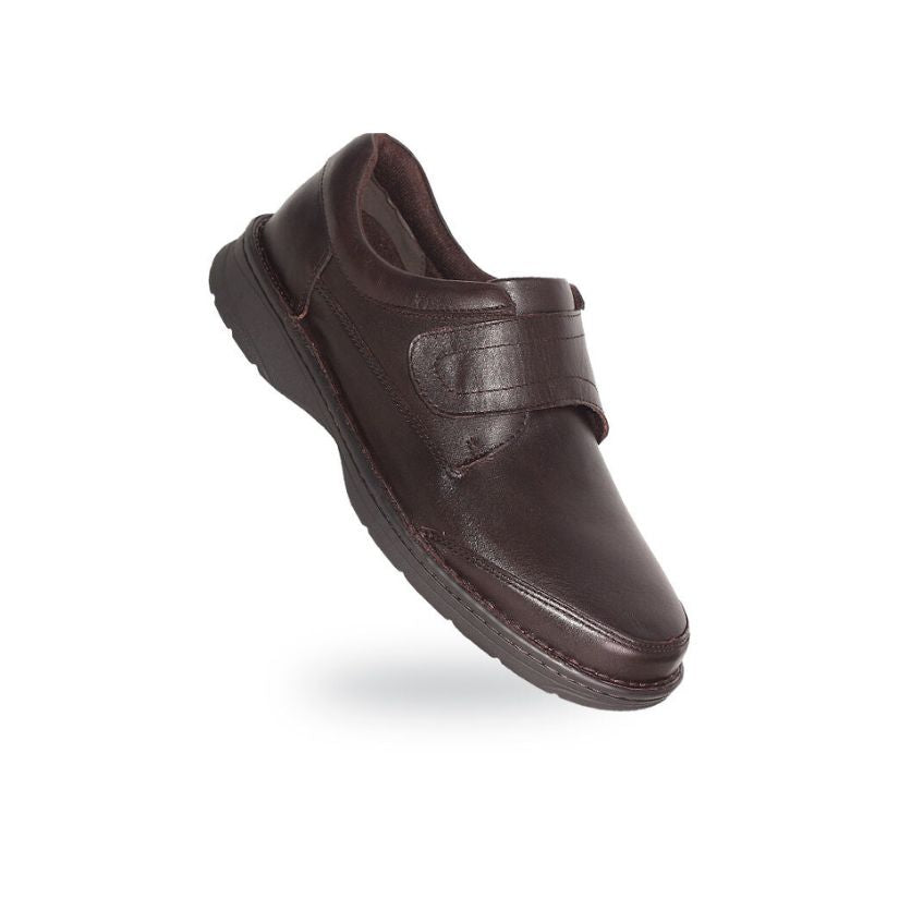 Axease Velcro Strap Shoe 10 Teak Mens Shoes by Slatters | The Bloke Shop