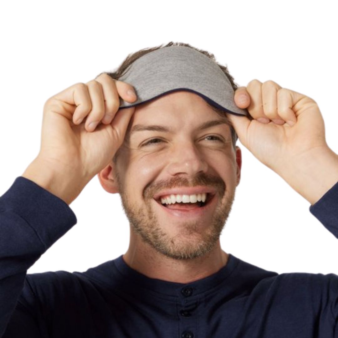 Bamboo Cotton Sleep Mask OS Blue Sleepwear by Contare | The Bloke Shop