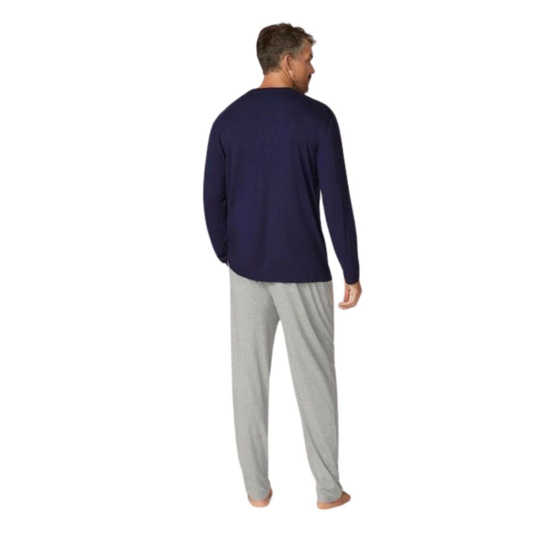 Bamboo Full Length Pyjamas Navy/Grey Mens Sleepwear by Contare | The Bloke Shop