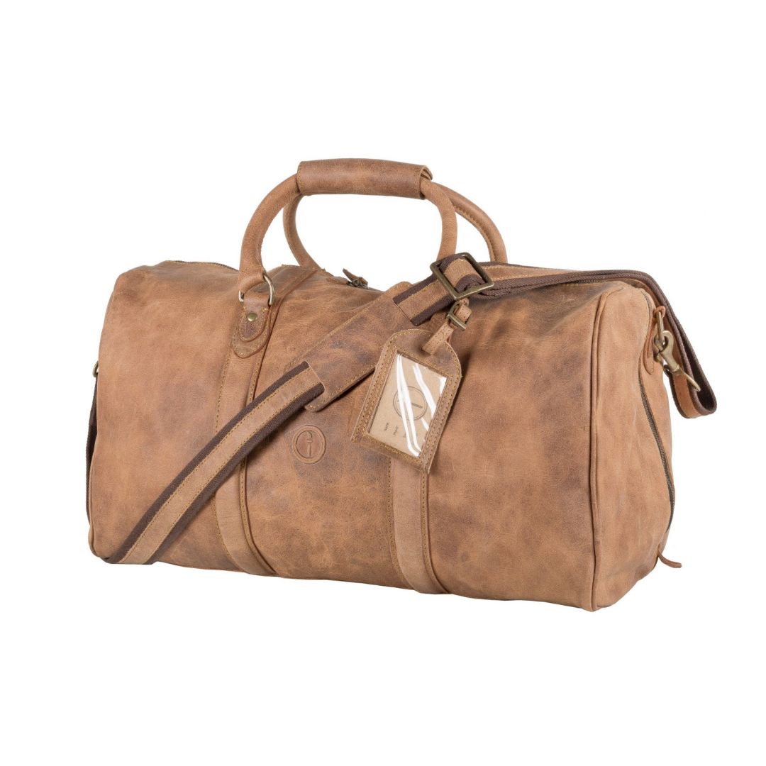 Beckwith Duffle Bag OS Crazy Horse Tan Bag by Indepal | The Bloke Shop