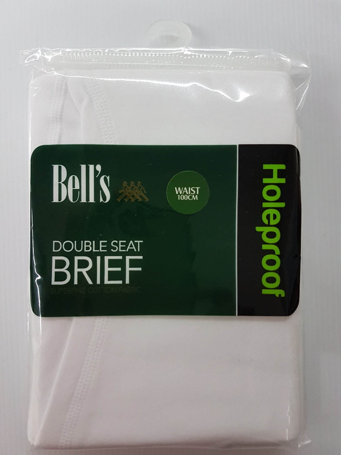Bells Double Seat Brief - White 100cm White Mens Underwear by Holeproof | The Bloke Shop