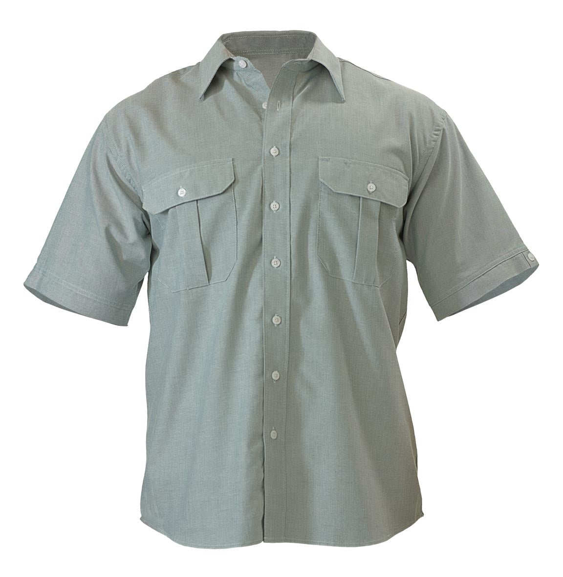 Bisley Oxford Shirt - Short Sleeve S Green Workwear by Bisley | The Bloke Shop