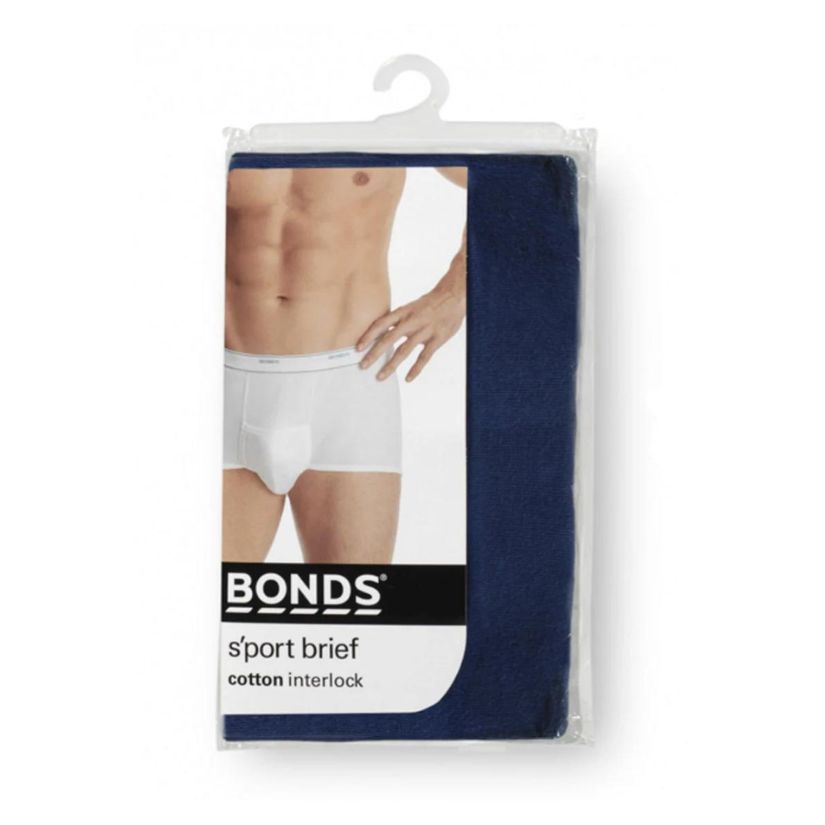 Bonds Support Brief M Navy Mens Underwear by Bonds | The Bloke Shop