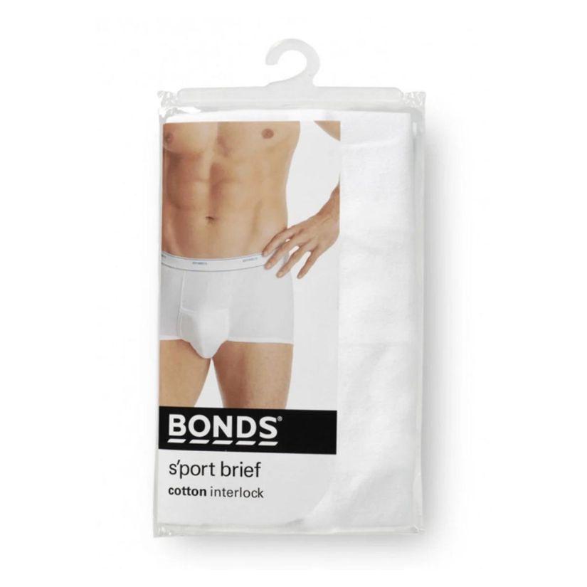 Bonds Support Brief M White Mens Underwear by Bonds | The Bloke Shop