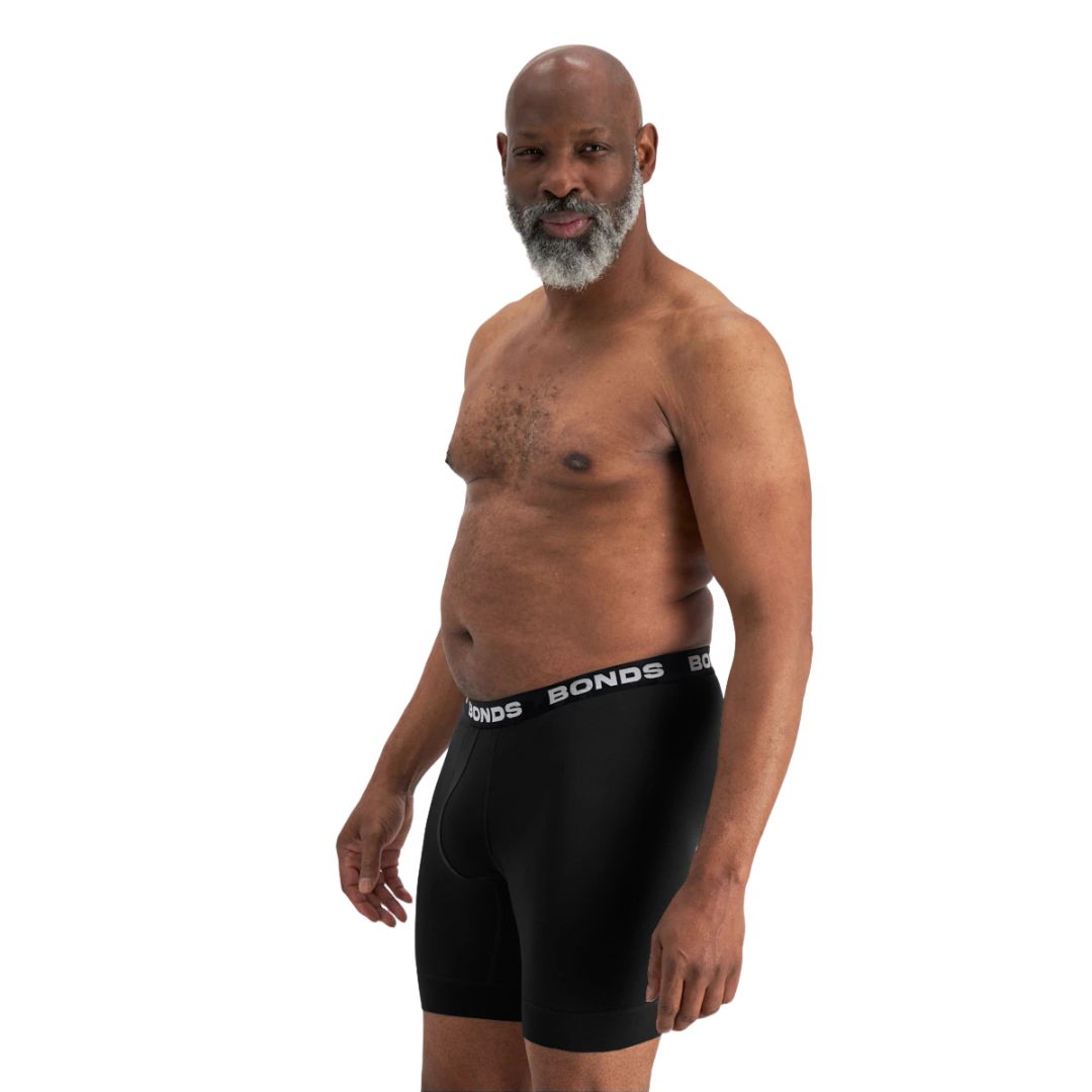 Bonds Total Package Long Trunk Black Mens Underwear by Bonds | The Bloke Shop