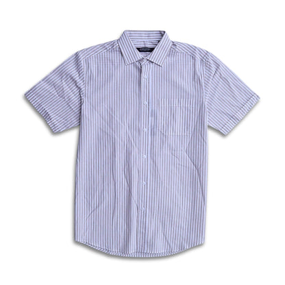 Bridgeport Shirt Short Sleeve Light Navy Stripe