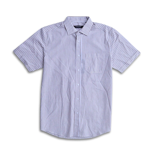Bridgeport Shirt Short Sleeve Light Navy Stripe