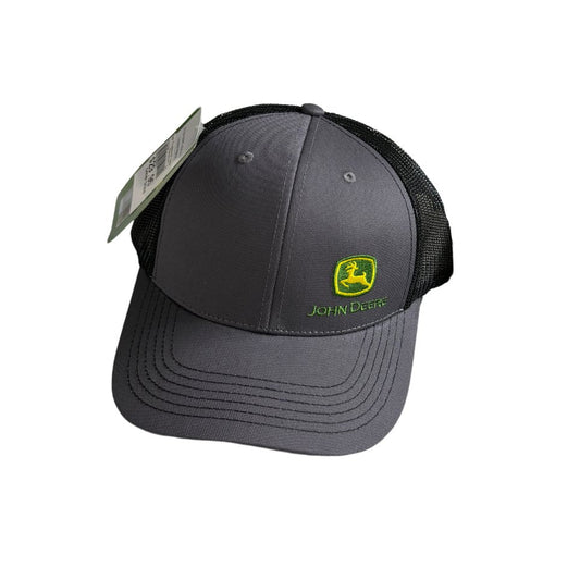 Cap Trademark Logo OS Grey/Black Mens Hats by John Deere | The Bloke Shop