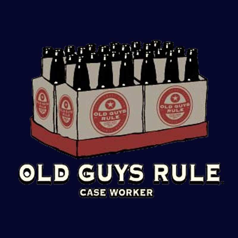 Case Worker Beer T Shirt M Navy Mens Tshirt by Old Guys Rule OGR | The Bloke Shop