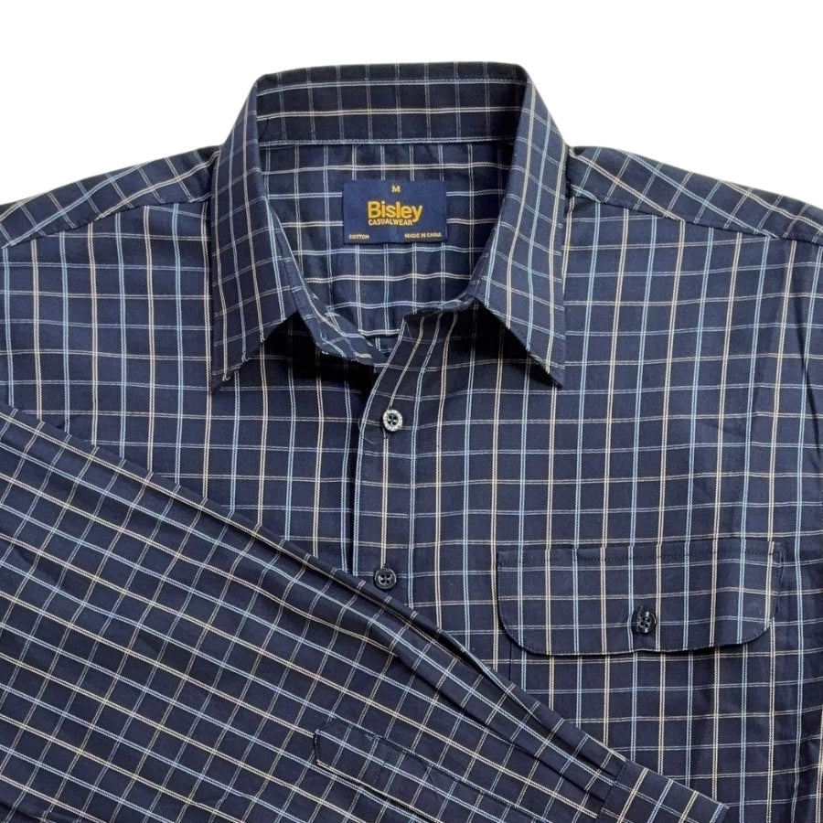 Causal Cotton Check Long Sleeve Shirt S26