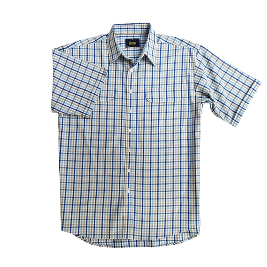 Causal Cotton Check Short Sleeve Shirt S26