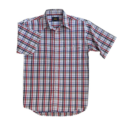 Causal Cotton Check Short Sleeve Shirt S26