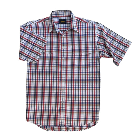 Causal Cotton Check Short Sleeve Shirt S26