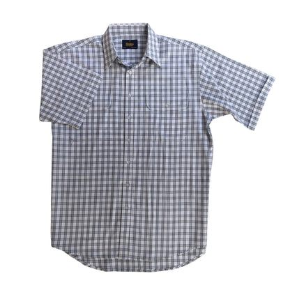 Causal Cotton Check Short Sleeve Shirt S26