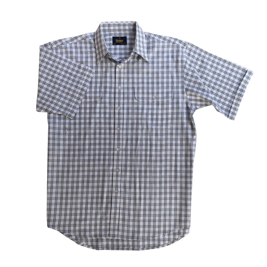 Causal Cotton Check Short Sleeve Shirt S26