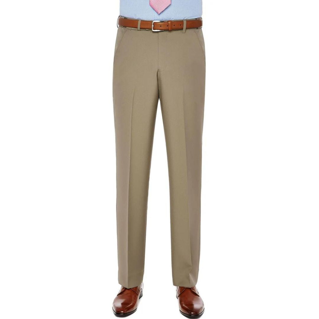 City Club Fraser Coast Trouser 102S Beige Mens Pants by City Club | The Bloke Shop