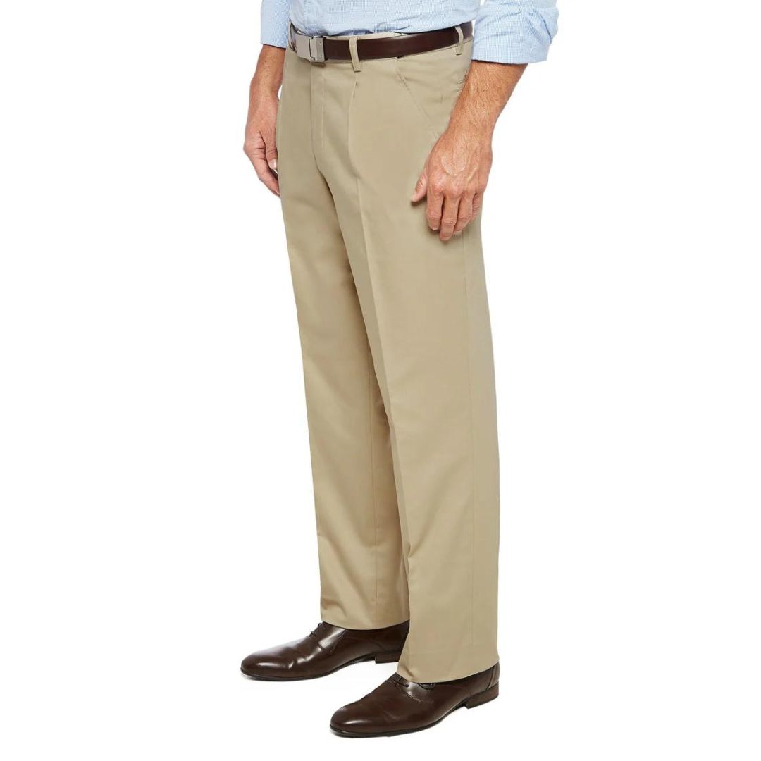 City Club Nerang Flex Trouser 102S Sand Mens Pants by City Club | The Bloke Shop