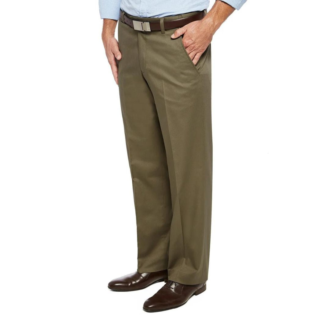 City Club Pacific Flex Trouser 102R Beige Mens Pants by City Club | The Bloke Shop