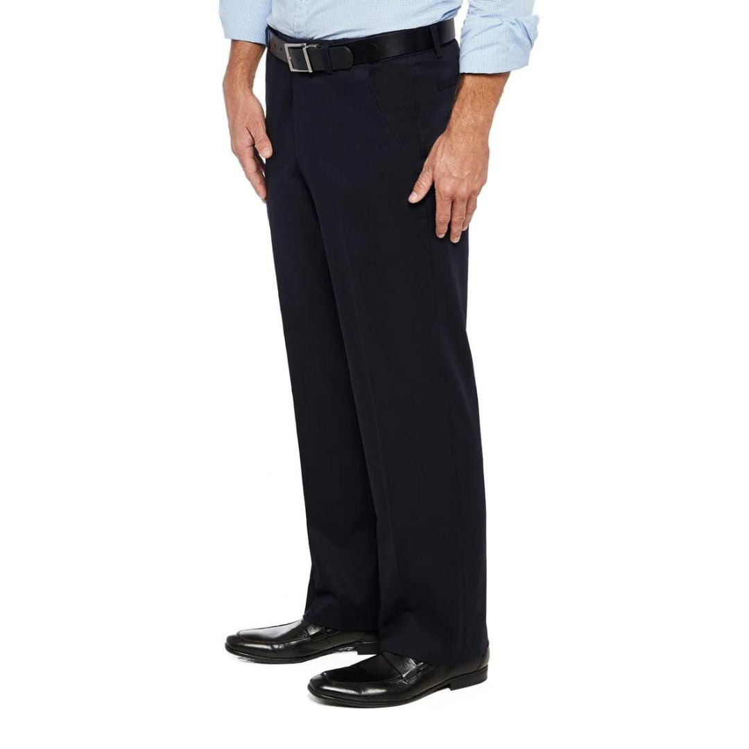 City Club Pacific Flex Trouser 102S Navy Mens Pants by City Club | The Bloke Shop