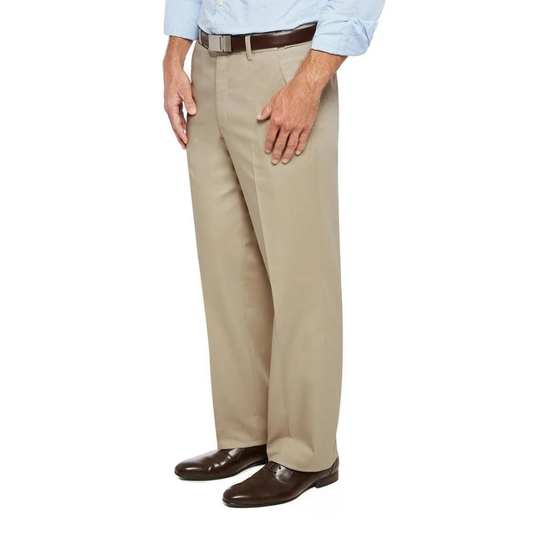 City Club Pacific Flex Trouser 102S Sand Mens Pants by City Club | The Bloke Shop