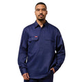Closed Front Cotton Long Sleeve Work Shirt