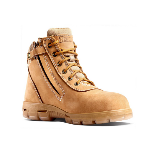 Cobar Zip Side Soft Toe Work Boot 10 Wheat Workboots by Redback Boots | The Bloke Shop