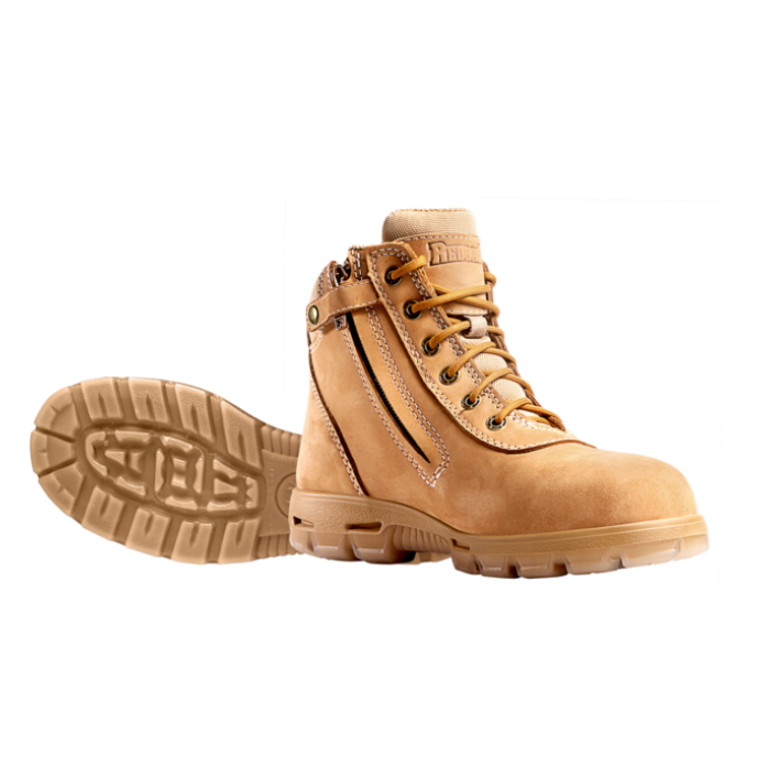 Cobar Zip Side Soft Toe Work Boot Wheat Workboots by Redback Boots | The Bloke Shop