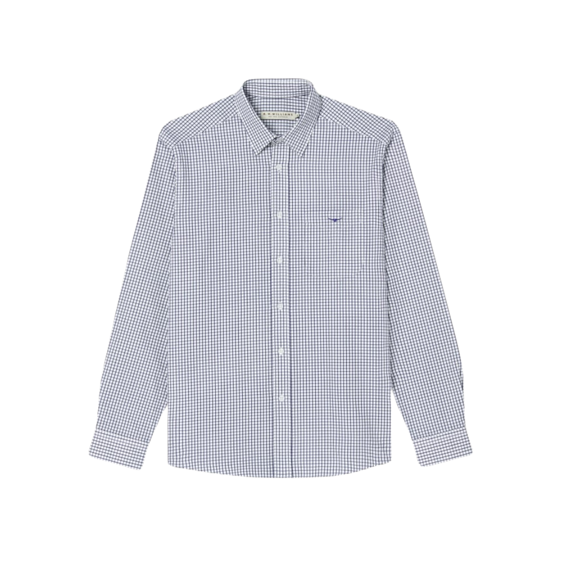 Collins Shirt Classic Fit 3XL Navy/White Shirt LS by RM Williams | The Bloke Shop