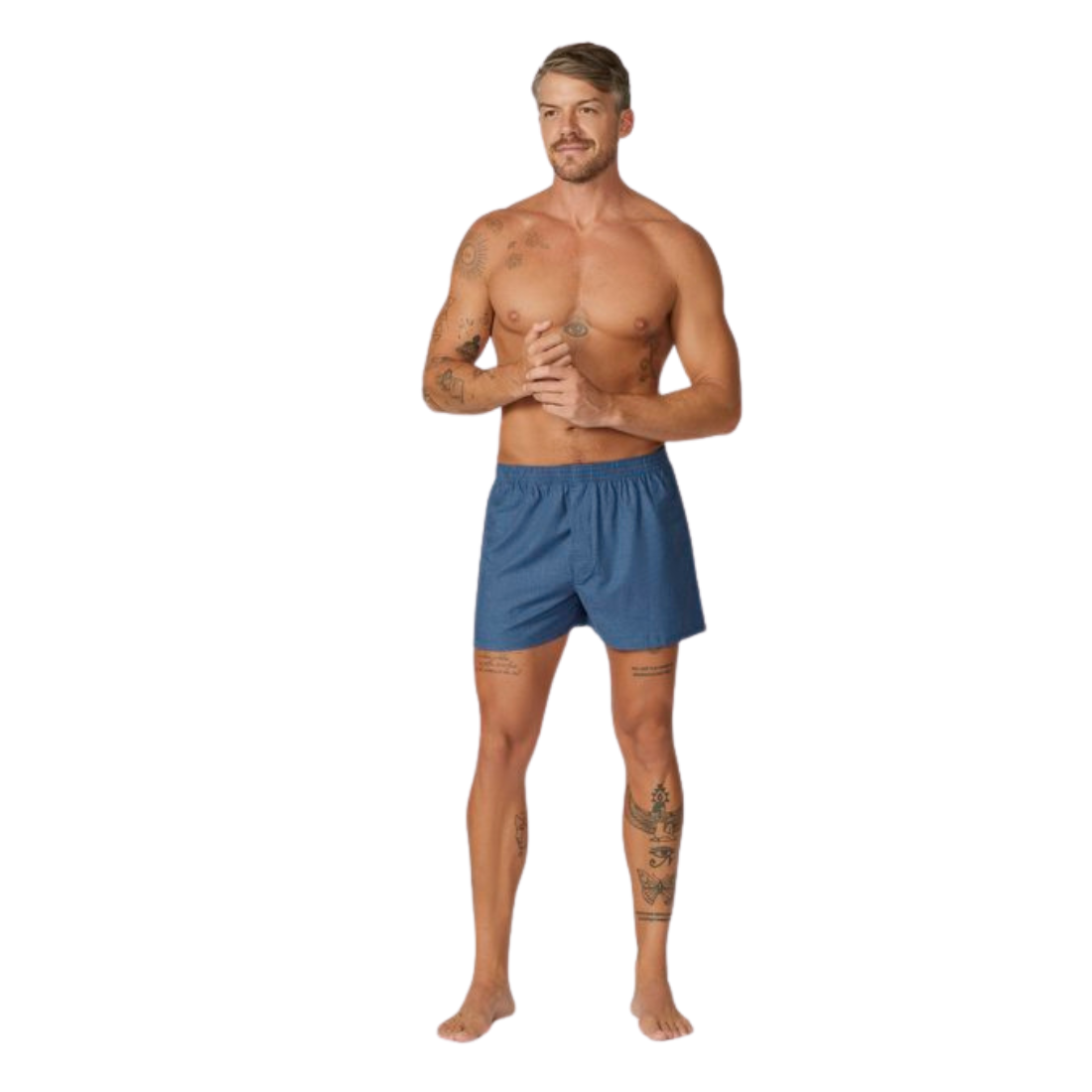 2Pck Boxer Shorts As Blues Assorted Mens Sleepwear by Contare | The Bloke Shop