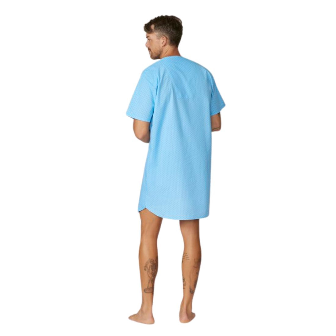 Contare Cotton Rich Night Shirt Blues Assorted Mens Sleepwear by Lynx | The Bloke Shop
