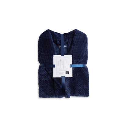 Contare Country Jacquard Dressing Gown Indigo Sleepwear by Contare | The Bloke Shop